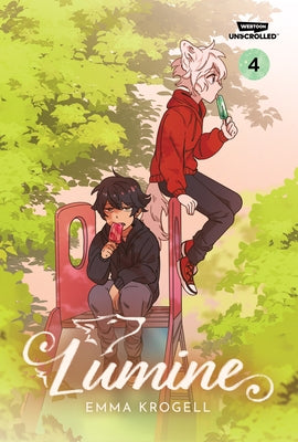 Paperback of Lumine, Vol. 4: A Webtoon Unscrolled graphic novel showing the cover with vibrant artwork and title text.