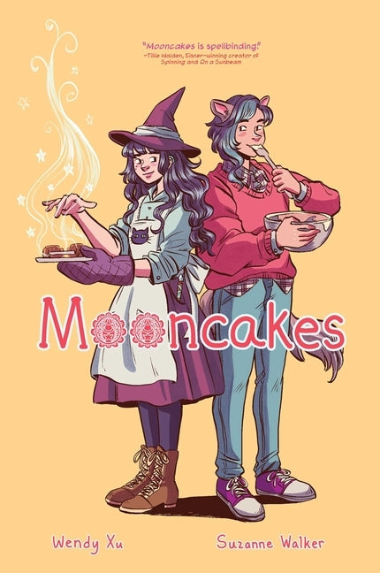 Paperback Oni Press mooncakes comic book with colorful cover art featuring characters and illustrations.