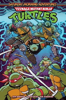 Paperback of Teenage Mutant Ninja Turtles: Saturday Morning Adventures, Vol. 7 by IDW Publishing, featuring colorful comic cover art.