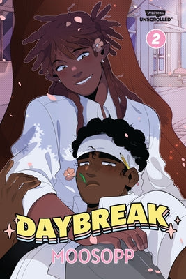 Paperback of Daybreak, Vol. 2: A Webtoon Unscrolled graphic novel showing the front cover with colorful artwork and title.