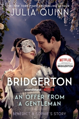 Paperback of An Offer from a Gentleman TV tie-in by Avon Books, featuring Benedict's story from Bridgerton Season Four.
