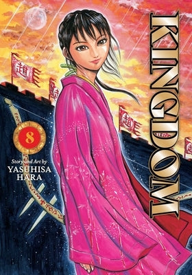 Paperback of Kingdom, Vol. 8 manga by Viz Media featuring detailed cover art with Japanese characters and action scenes.