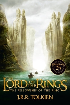 Paperback edition of The Fellowship of the Ring 25th Anniversary movie tie-in book by William Morrow & Company, showing the cover art.