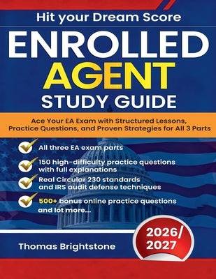 Paperback Enrolled Agent Study Guide 2026 by Odun Oladoye with structured lessons and practice questions for all 3 exam parts.