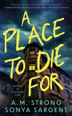 Paperback of "A Place to Die For" by Thomas & Mercer, featuring the book cover with title and author text visible.
