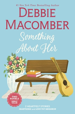 Paperback copy of "Something About Her" by Harlequin featuring romantic story covers, with heart-themed artwork on the front.