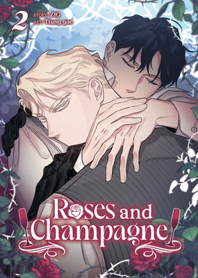 Paperback comic book titled Roses and Champagne Vol. 2 by Seven Seas, featuring colorful cover art with roses and champagne imagery.