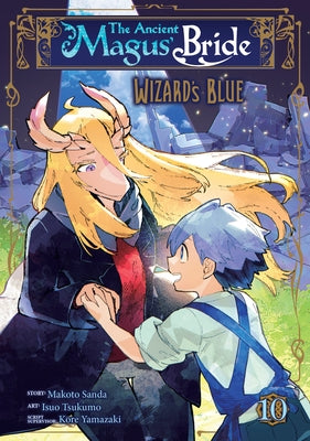 Paperback of The Ancient Magus' Bride Wizard's Blue Vol. 10 manga by Seven Seas, showing the cover with artwork and title.
