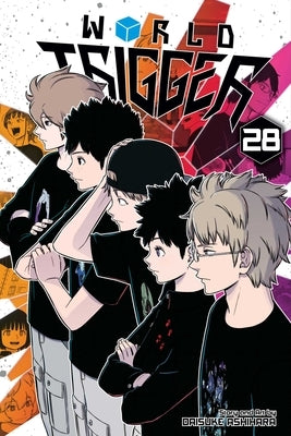 Paperback of World Trigger, Volume 28, by Viz Media, featuring colorful manga cover art with characters in dynamic poses.