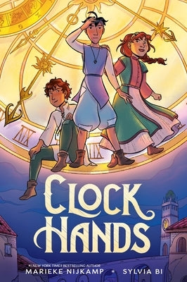 Paperback copy of "Clock Hands: A Graphic Novel" by Greenwillow Books, featuring a colorful cover illustration.