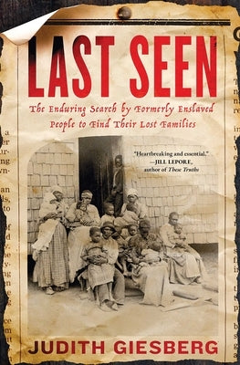 Paperback book titled "Last Seen: The Enduring Search" by Simon & Schuster, featuring a cover with historical imagery.