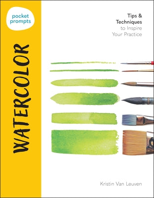 Paperback Pocket Prompts Watercolor book by Quarry Books featuring tips and techniques for inspiring watercolor painting practice.