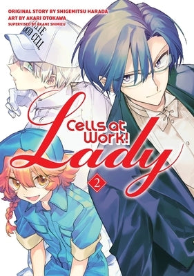Paperback copy of Cells at Work! Lady 2 manga by Kodansha Comics, featuring colorful cover art with characters from the series.
