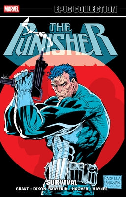 Marvel Universe Punisher Epic Collection: Survival paperback comic book with detailed cover art featuring the Punisher character.