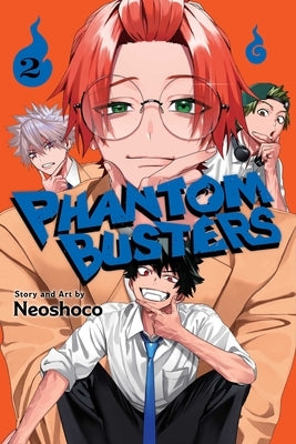 Paperback of Phantom Busters, Vol. 2 manga by Viz Media showing the front cover with colorful artwork and title text.
