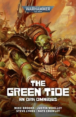 Paperback copy of The Green Tide book by Games Workshop, featuring cover art with green and marine-themed imagery.