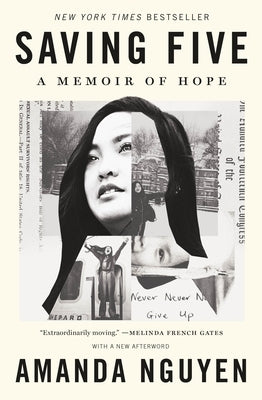 Paperback of Saving Five: A Memoir of Hope by Picador USA, with the book cover featuring the title and author's name.
