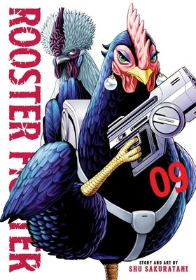 Paperback of Rooster Fighter, Vol. 9 manga by Viz Media featuring dynamic cover art of a fighting rooster character.