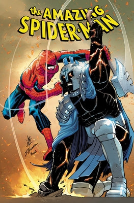 Marvel Universe Amazing Spider-Man Vol. 2 paperback comic book showing Spider-Man swinging through a fiery hellscape scene.