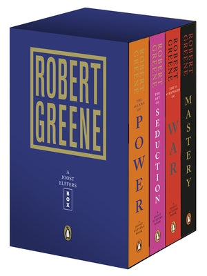 Penguin Books Robert Greene 4-book boxed set with paperback editions: The 48 Laws of Power, The Art of Seduction, The 33 Strategies of War, Mastery
