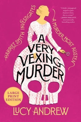 Paperback of A Very Vexing Murder by William Morrow Large Print, featuring a cover with mysterious Victorian-style artwork.