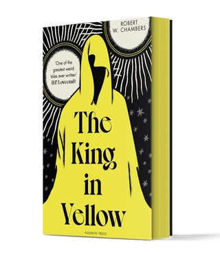 Paperback of The King in Yellow Deluxe Edition by Pushkin Press featuring a colorful cover illustration.