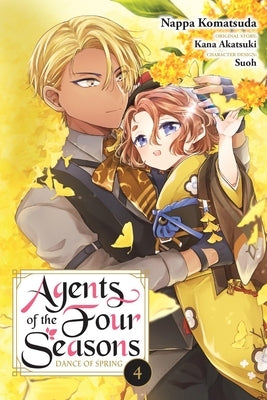 Paperback manga book titled Agents of the Four Seasons: Dance of Spring, Volume 4 by Yen Press with colorful cover art.