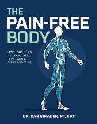 Open paperback book titled "Pain-Free Body" showing simple stretches and exercises for relieving common aches and pains.