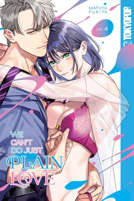 Paperback of We Can't Do Just Plain Love Volume 4 by Lovelove, featuring a colorful cover with artwork and title text.