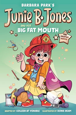 Paperback of Junie B. Jones and Her Big Fat Mouth: The Graphic Novel by Random House Books for Young Readers, featuring colorful cover art.