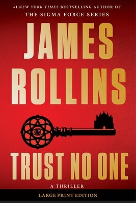 Large print paperback of "Trust No One: A Thriller" by William Morrow, featuring the book cover with bold title and dark design.