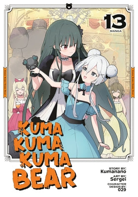 Paperback of Kuma Kuma Kuma Bear manga volume 13 by Seven Seas, featuring colorful cover art with characters from the series.