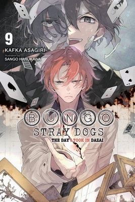 Paperback of Bungo Stray Dogs Vol. 9 light novel by Yen on, featuring cover art with characters Dazai and others.