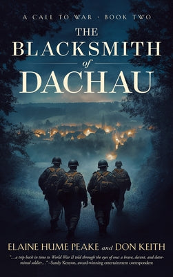 Paperback of "The Blacksmith of Dachau" by Severn River Publishing, showing the book cover with dark and historical imagery.
