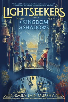 Paperback copy of "A Kingdom of Shadows" by Waterbrook Children's, featuring a dark, mysterious cover illustration.
