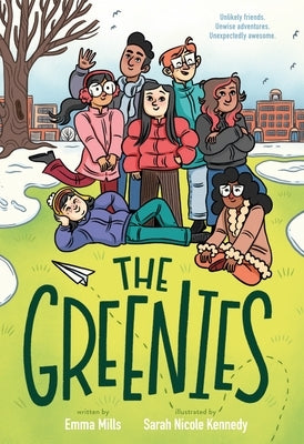 Paperback of "The Greenies" by Henry Holt & Company showing the book cover with green-themed artwork and title text.