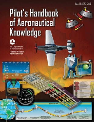 Paperback Pilot's Handbook of Aeronautical Knowledge by Skyhorse Publishing, FAA-H-8083-25b, showing the book cover with text.