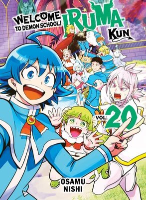 Paperback of "Welcome to Demon School! Iruma-Kun 20" by Vertical Comics showing the front cover with colorful demon characters.