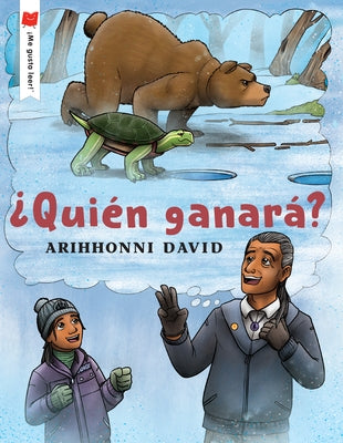 Paperback of "¿Quién Ganará?" by Holiday House, featuring the book cover with colorful illustrations.