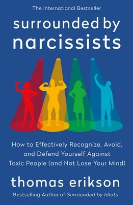 Paperback book titled "Surrounded by Narcissists" by St. Martin's Essentials, featuring a cover with a dark background and bold title text.