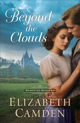 Paperback copy of Beyond the Clouds novel by Bethany House Publishers, featuring a cover with clouds and sky imagery.