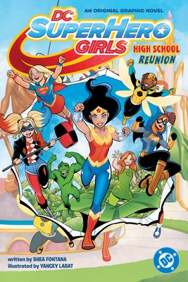 DC Super Hero Girls: High School Reunion paperback by DC Comics, colorful cover featuring superhero characters and comic-style artwork.