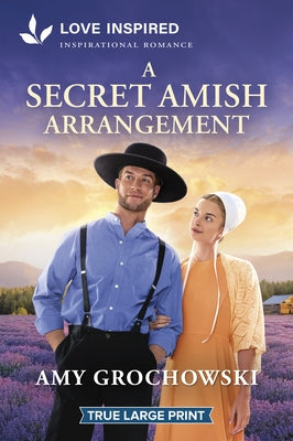 Paperback romance novel from Love Inspired True Large Print featuring a heartfelt Amish-inspired story and uplifting themes.