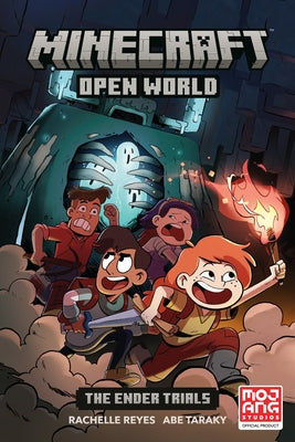 Paperback of Minecraft: Open World—The Ender Trials by Dark Horse Books with colorful cover art featuring Minecraft characters.