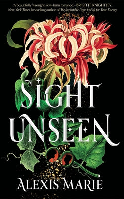 Paperback copy of Sight Unseen by 47north, featuring a dark-themed cover with mysterious artwork and title text.