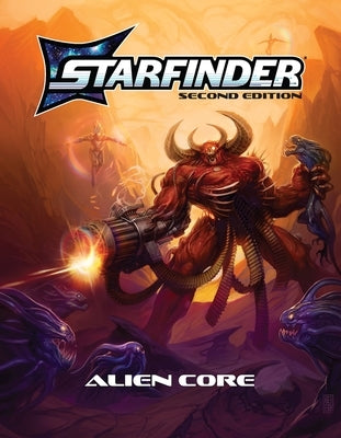 Paperback Starfinder Alien Core book by Paizo Inc., featuring colorful alien illustrations on the cover.