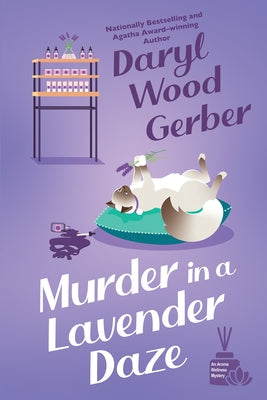 Paperback of Murder in a Lavender Daze by Kensington Cozies, featuring a floral lavender-themed cover with a mystery motif.