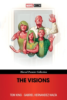 Marvel Universe The Visions Marvel Premier Collection paperback book with colorful cover art featuring Marvel characters.
