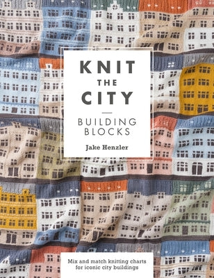 Paperback knitting book featuring charts for iconic city buildings, with detailed illustrations and patterns by David & Charles.
