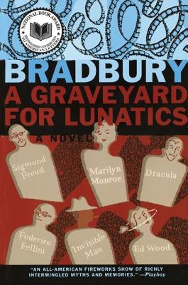 Paperback of "A Graveyard for Lunatics" by William Morrow & Company, featuring the book cover with dark, eerie artwork.